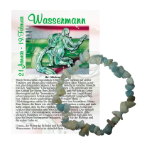 Amazonit Monatsstein Splitter Armband Wassermann