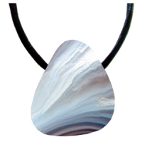 Streifenachat Schmeichelstein gebohrt ca. 2-4cm