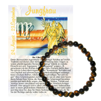 Tigerauge 6mm Sternzeichen Kugelarmband Jungfrau