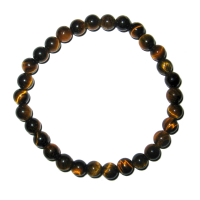 Tigerauge 6mm Sternzeichen Kugelarmband Jungfrau