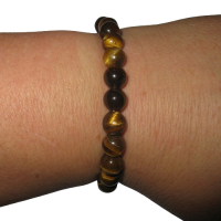 Tigerauge 8mm Sternzeichen Kugelarmband Jungfrau
