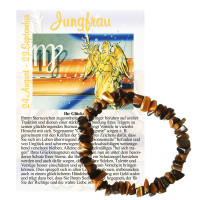 Tigerauge Monatsstein Splitter Armband Jungfrau