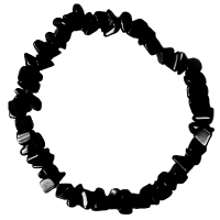 Onyx Monatsstein Splitter Armband Steinbock