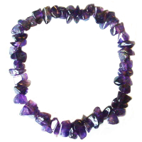 Amethyst Monatsstein Splitter Armband Fische