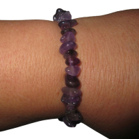 Amethyst Monatsstein Splitter Armband Fische