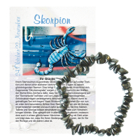 Hämatit Monatsstein Splitter Armband Skorpion