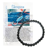 Hämatit 6mm Sternzeichen Kugelarmband Skorpion