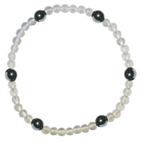 Bergkristall + Hämatit Glücks Armband Skorpion