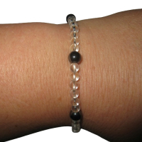 Bergkristall + Hämatit Glücks Armband Skorpion