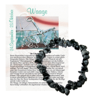 Schneeflockenobsidian Monatsstein Splitter Armband Waage