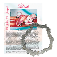 Bergkristall Monatsstein Splitter Armband Löwe