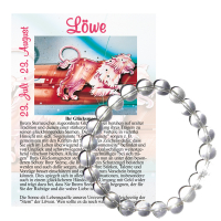 Bergkristall 8mm Sternzeichen Kugelarmband Löwe