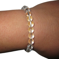 Bergkristall 8mm Sternzeichen Kugelarmband Löwe