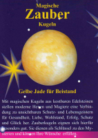 Gelbe Jade Zauberkugel 4cm mit Zauberstein magisch