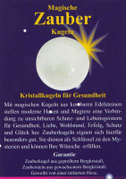 Kristallglas Zauberkugel 6cm mit Zauberstein magisch
