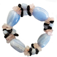 Splitter Armband mit 4 großen Schmeichelsteinen