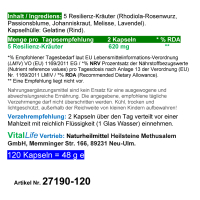 Resilienz & Selbstbewusstsein stärken 120 Kräuter Kapseln