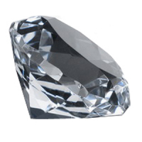 Glas / Lichtkristall Diamant ca. 55x35mm