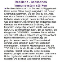 Resilienz - psychische & seelische Widerstandskraft stärken 180 Kräuter Kapseln