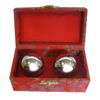 Qui Gong Kugel Paar Silber ca. 3,4 cm