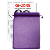 Qui Gong Kugel Paar Yin & Yang grün ca. 3,7 cm