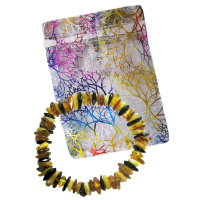 Bernstein Scheiben Armband (elastisch, nicht kanntig, polierte Steine)