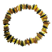 Bernstein Scheiben Armband (elastisch, nicht kanntig, polierte Steine)