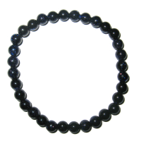 Goldfluss blau 6mm Kugelarmband elastisch