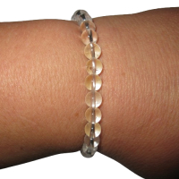 Bergkristall 6mm Kugelarmband Edelsteinarmband