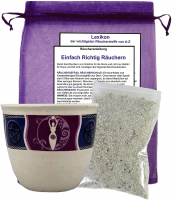 Keramik Räucherkelch für stehendes Räucherwerk 4-tlg Set