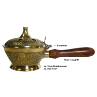 Räuchergefäß Räucherstövchen Weihrauchbrenner zum räuchern für Rauhnächte mit Räucherwerk 8-tlg Räucherset mit Räucherpfanne & Räucherzubehör