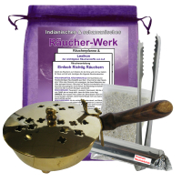 Räucherpfanne & Weihrauchbrenner Messing 21cm 8 teiliges Set