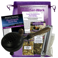 Tiroler Rauhnächte 20 Kräuter + Weihrauch/ Myrrhe + ca. 21cm Räucherpfanne