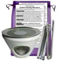 Räucherstövchen mit Sieb zum Ausräuchern 7-tlg Set