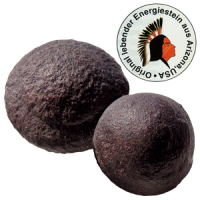 Moqui Marbles Paar 10-15mm Ø männlich & weiblich 4-tlg Set mit ZERTIFIKAT & BOOKLET über Wirkung und Anwendung