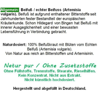 Beifuß echter Beifuss FLAVONOIDE & BITTERSTOFFE 720 (4x180) Kapseln. Vital im Alltag, natürliche Balance, innere Harmonie, gutes Körpergefühl, bewusster Lebensstil. 100% NATUR pur - OHNE Zusatzstoffe.