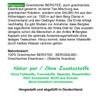 Griechischer Bergtee Berg-Salbei 120 KAPSELN - Kreta-Diät - Balsam für die Seele. NATUR pur [ohne ZUSATZSTOFFE].