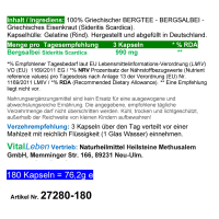 Griechischer Bergtee Berg-Salbei 180 Pulver Kapseln