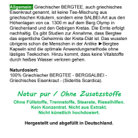 Griechischer Bergtee Berg-Salbei 720 Pulver Kapseln