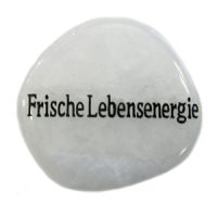 Schmeichelstein chakraaktiv mit Gravur Bergkristall Frische Lebensenergie