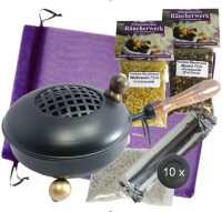 Räucherpfanne 7-tlg Räucherset Starterset XXL Weihrauchbrenner mit Weihrauch & Myrrhe