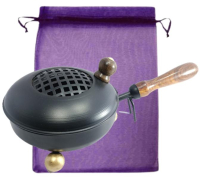 Räucherpfanne Weihrauchbrenner 9cm Ø Räuchergefäß zum räuchern für jedes Räucherwerk, Weihrauch etc.