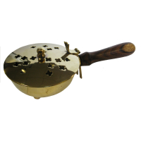 Räucherpfanne Weihrauchbrenner 9cm Ø Räuchergefäß Messing 3-tlg Set zum räuchern für jedes Räucherwerk, Weihrauch etc.