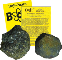 Regenbogen Boji-Paar ca. 55-60mm lebende Steine inkl. Original-Zertifikat + Booklet