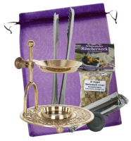 Weihrauchbrenner Räucherstövchen Räuchergefäß 7-tlg Räucherset mit Al-Hojari Weihrauch & Räucherzubehör.