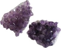 AMETHYST Edelstein Schmuckstein Chakrastein (7.Chakra) Wassersteine für Edelsteinwasser 2x Kristall Stücke ca. 6-7cm