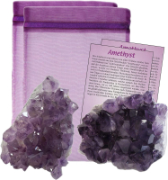 AMETHYST Edelstein Schmuckstein Chakrastein (7.Chakra) Wasserstein für Edelsteinwasser 2x Kristall Stücke ca. 6-7cm
