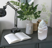 SELENIT Kristall Turm Healing Tower a je 10cm hoch. 3 Stück im Set.