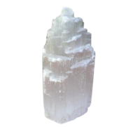 SELENIT Kristall Turm Healing Tower a je 8cm hoch. 3 Stück im Set.