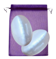 SELENIT Kristall Energie Set 2x Chakra Linsen ca. 6cm für Meditation, Ruhe, Entspannung.